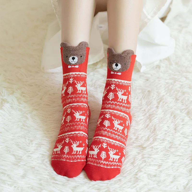 Cartoon Christmas Socks – Festive Decorations for Kids (3-8Y)