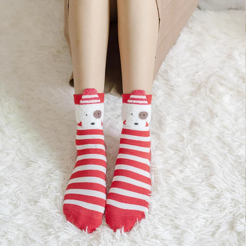 Cartoon Christmas Socks – Festive Decorations for Kids (3-8Y)