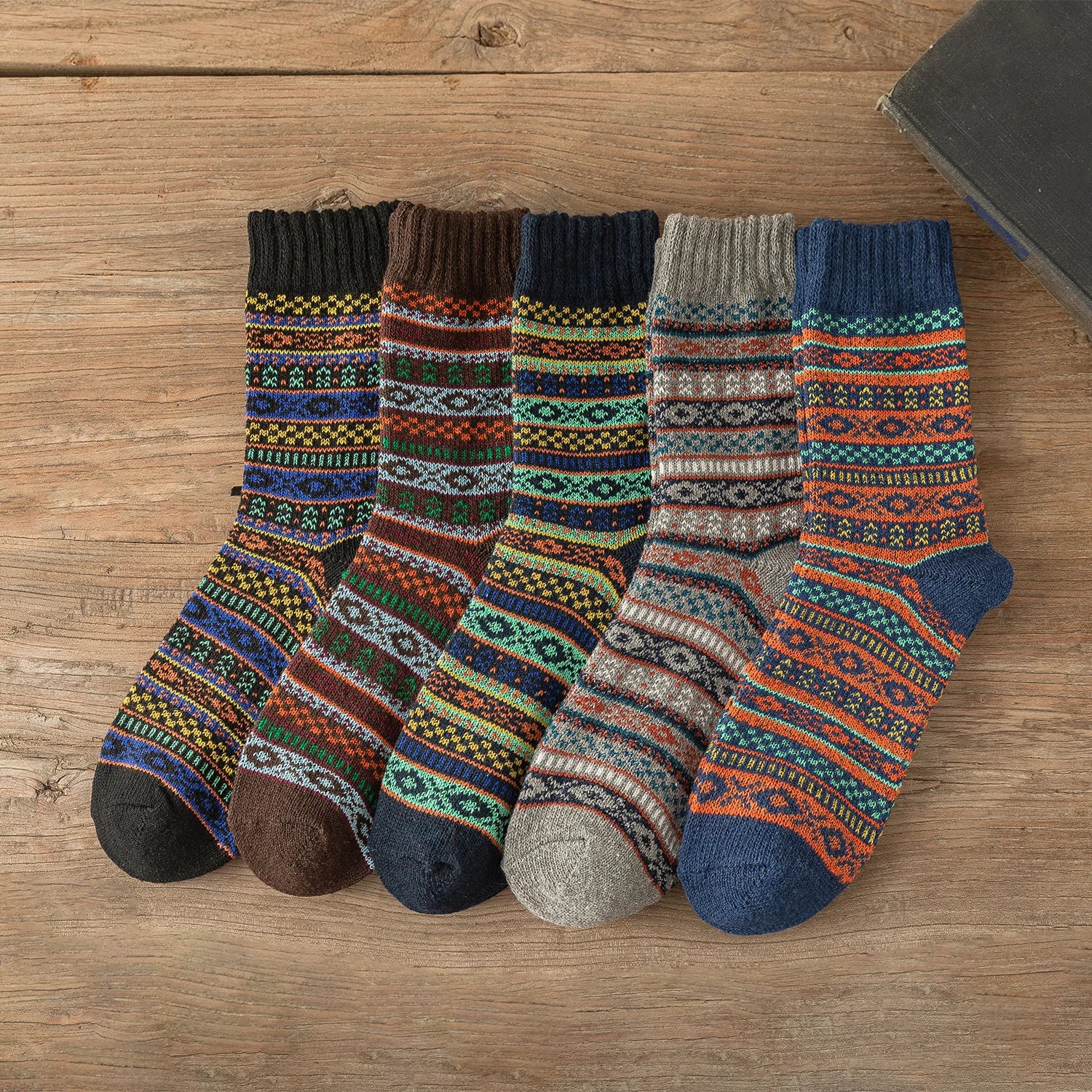 5 Pairs Vintage Winter Socks