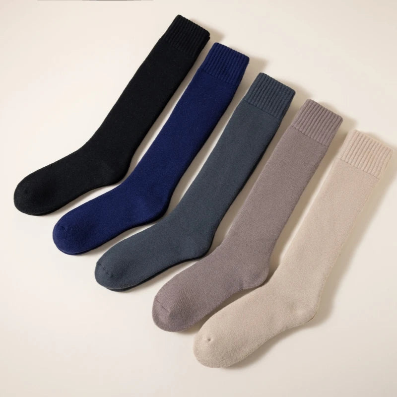 3 Pair Winter Thick Warm Men's Knee High Wool Socks