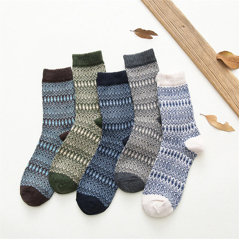 5 Pairs Vintage Winter Socks