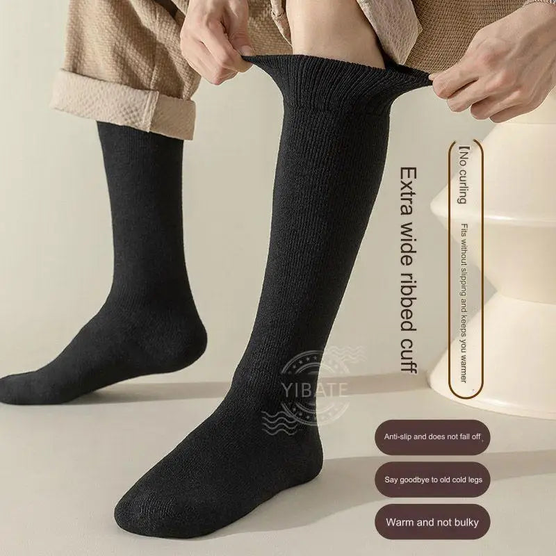 3 Pair Winter Thick Warm Men's Knee High Wool Socks